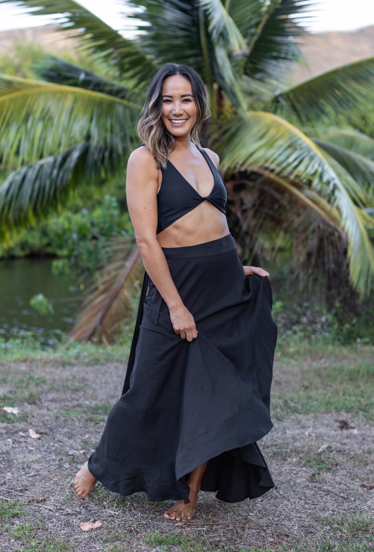 Kiara Wrap Skirt Black