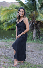 Kiara Black Wrap Dress