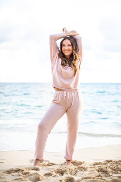 Lani Joggers Soft Pink LIVE ALOHA DESIGNS