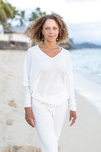 Lani V-Neck - White