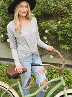 Om Hoodie Heather Grey