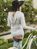 Om Hoodie Heather Grey