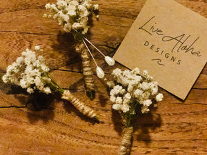 Baby's Breath Dried Flower Boutonnière