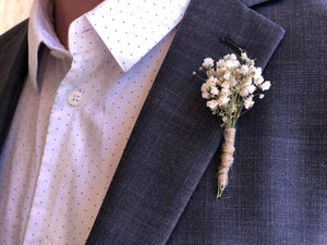 Baby's Breath Dried Flower Boutonnière