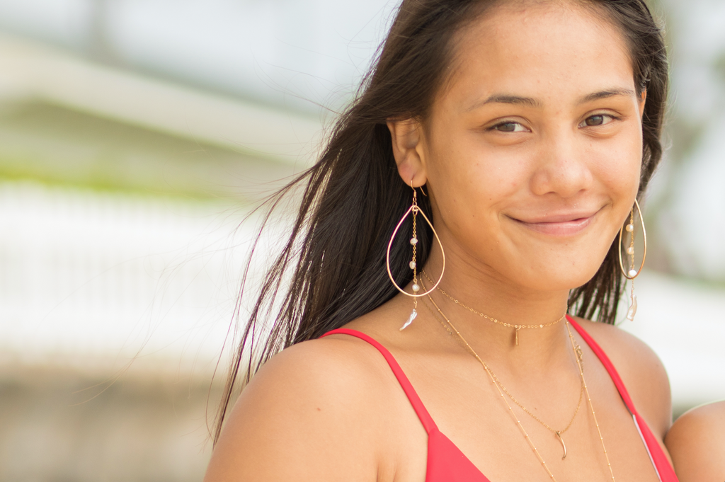 Cascading Pearl Tear Drop Earrings