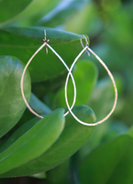 Large Tear Drop Hammered Earrings